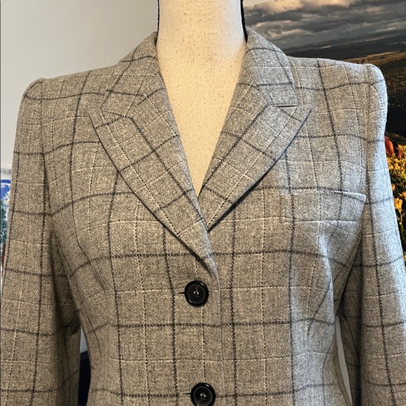 Escada Plaid Wool Blazer - Picture 2 of 14